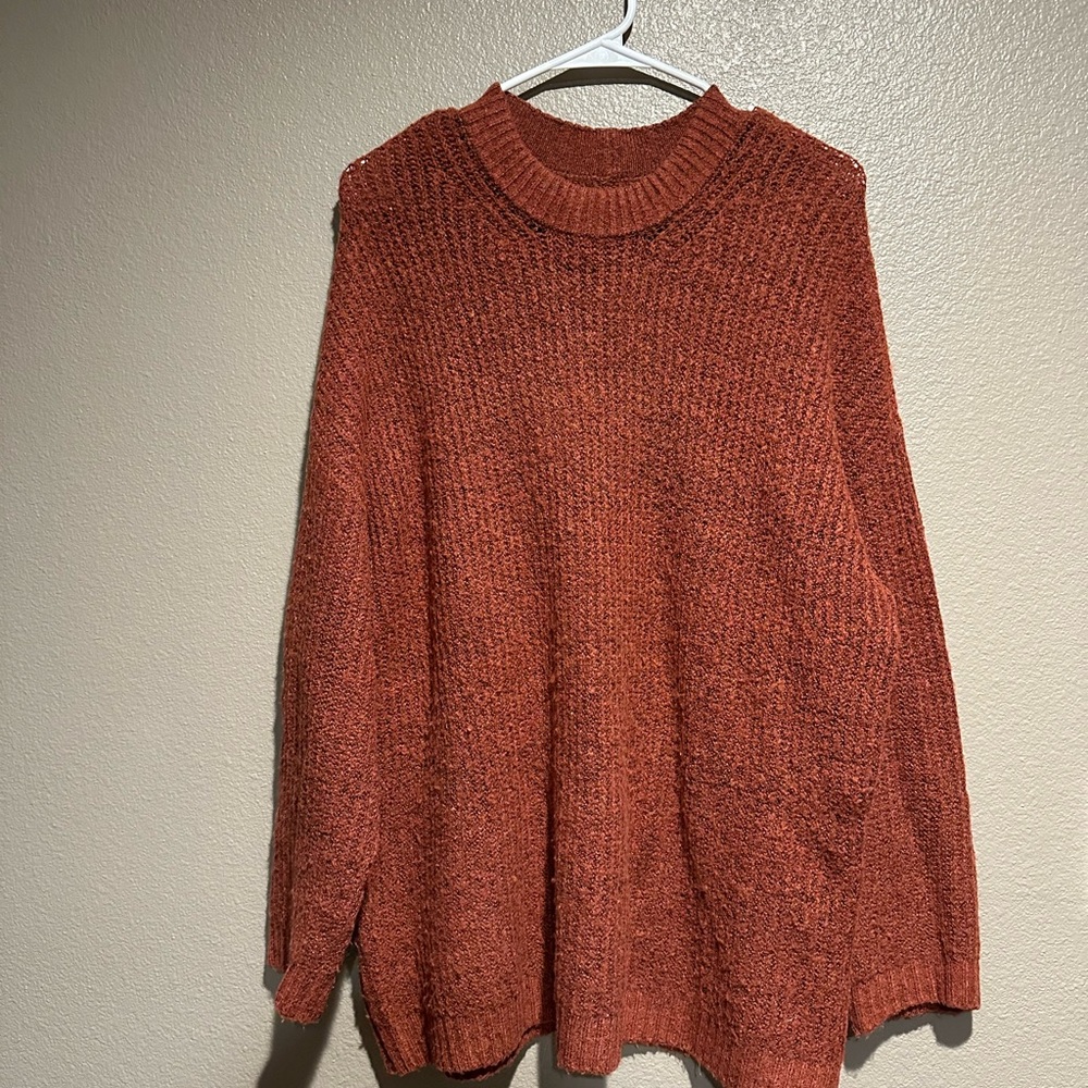 American Eagle Outfitters Orange Crew Neck Sweater